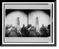 View from roof top showing top of Hotel Cadillac and New York Times Building Classic, Antique Wall Art