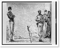Historic Framed Print, [Three cadets],  17-7/8" x 21-7/8"