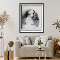 A baby.Cadet Whistler del, 1852, Antique Poster