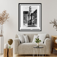 Historic Framed Print, Sketch, Castello, Umbria.John Taylor Arms, 1940.,  17-7/8" x 21-7/8"