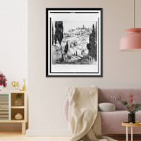 Volterra, the town in the clouds.John Taylor Arms, Antique Poster