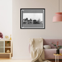 Stage coach led by man on horseback, probably in Uruguay, Vintage Print