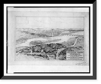 Historic Framed Print, Architectural drawing for an apartment house (Arlington Towers Apartments") for F.H.A.,  Arlington,  Virginia",  17-7/8" x 21-7/8"