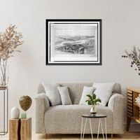 Historic Framed Print, Architectural drawing for an apartment house (Arlington Towers Apartments") for F.H.A.,  Arlington,  Virginia",  17-7/8" x 21-7/8"