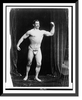 Historic Framed Print, [Strongman posed with muscles flexed],  17-7/8" x 21-7/8"