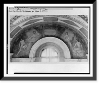 Mural, Joy and Memory, by Henry O. Walker, in the Jefferson Building, Library of Congress, Antique Print