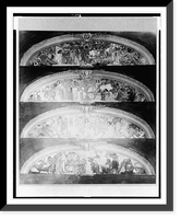 Sketches of murals, Music, Art, Literature and Science, by W. de L. Dodge, in the Jefferson Building, Library of Congress, Antique Poster