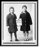 James Patterson, age 6, and Elizabeth Kent, age 7, young helpers in the drought relief campaign, Antique Print