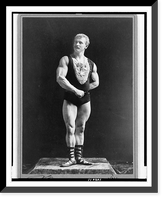 Historic Framed Print, [Eugen Sandow, full-length portrait, facing left].Sarony, 37 Union Sqr., N.Y.,  17-7/8" x 21-7/8"