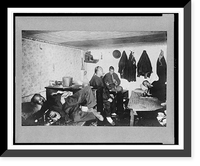 Interior of Chinese lodging house (opium den?), San Francisco, California, Vintage Print