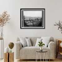 Historic Framed Print, [View on the docks, after explosion of the ordnance barges, City Point, Virginia],  17-7/8" x 21-7/8"
