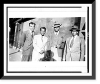 Four members of the Brotherhood of Sleeping Car Porters, Canadian Pacific Railroad Division, posed standing: Frank Collins, Joe(?) Hudson, L.M. Alexander, and Sam Lewis, Antique Poster