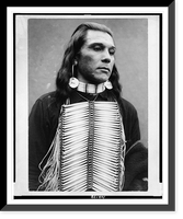 Po-ca-tel-lo, Yakima or Umatilla Indian, from Oregon, half-length portrait, facing right, wearing breast plate, Antique Print