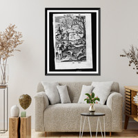 Book illustration showing hunting scene.Bb. del, Historic Reproduction