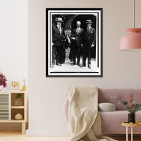 Historic Framed Print, Notables at the 177th annual commencement of Princeton University,  17-7/8" x 21-7/8"