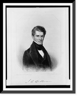 J.C. Calhoun.from a miniature by Blanchard ; engraved by A.L. Dick, Vintage Poster