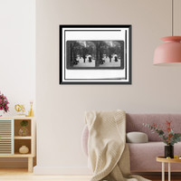 Historic Framed Print, Under the elms, Boston Common, Boston, U.S.A.,  17-7/8" x 21-7/8"