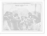 Historic Framed Print, Anarchists - Police searching Max Dolinger after bomb throwing in Anarchist riot. Union Sq., New York,  17-7/8" x 21-7/8"