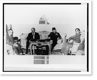 Premier Chou En-lai talks with heads of state of Indonesia, Pakistan and UAR.photo by Tu Hsiu-hsien. Classic, Antique Poster