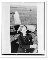 Kay Boyle in uniform, near airplane, Historic Reproduction