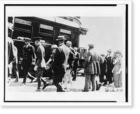 President Warren Harding walking from train during tour to Alaska and the West Classic, Vintage Poster