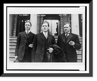 Frank J. Hayes, E.L. Doyle, Jas. Lord, three-quarter length portraits, facing front, standing outside building Classic, Antique Wall Art