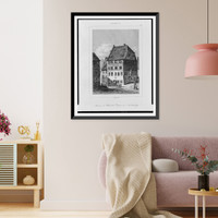 Historic Framed Print, Maison d'Albrecht D&uuml;rer a Nuremburg.Lemaitre direxit.,  17-7/8" x 21-7/8"