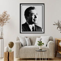 Historic Framed Print, [Herman Badillo, congressman, 21st District, New York, head-and-shoulders portrait, facing right],  17-7/8" x 21-7/8"