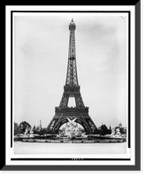 Historic Framed Print, [Eiffel Tower and Fountain Coutan, Paris Exposition, 1889],  17-7/8" x 21-7/8"