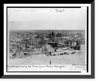 Historic Framed Print, Bird's eye view of El Paso from Mesa Heights,  17-7/8" x 21-7/8"