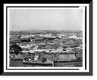 Historic Framed Print, A View across the harbour. below small bridge,  17-7/8" x 21-7/8"