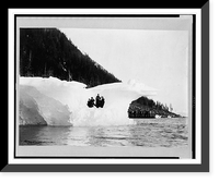 Four women and one man posing on an iceberg near Juneau, Alaska, Antique Poster