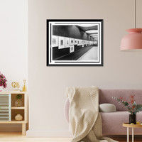 Historic Framed Print, [Whistler art work displayed along the corridor of the New Gallery during London Memorial Exhibition],  17-7/8" x 21-7/8"