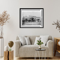 Historic Framed Print, [Hardware store, managed by Mr. Clarence Y. Martin, father of Glenn L. Martin, in the early days of Liberal, Kansas],  17-7/8" x 21-7/8"