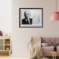 Vladimir Il'ich Lenin, head-and-shoulders portrait, facing slightly left Classic, Vintage Print