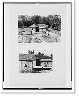 Tool house, chicken house House from the rear. Classic, Vintage Print