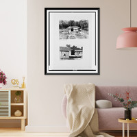 Tool house, chicken house House from the rear. Classic, Vintage Print