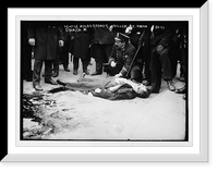 Policeman stooping over Ignatz Hildebrandt, killed in Union Square, anarchist riot, New York, Antique Wall Art