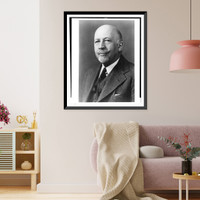 William E.B. Du Bois, head-and-shoulders portrait, facing left, Antique Print