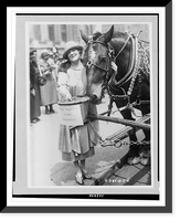 Historic Framed Print, Opera singer campaigns for dumb animals,  17-7/8" x 21-7/8"
