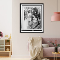 Historic Framed Print, Opera singer campaigns for dumb animals,  17-7/8" x 21-7/8"