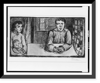 Christmas card for 1948 showing man, woman, and baby at table.Castell&oacute;n, Historic Print