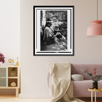 Indian mother and child, probably Winnebago, near Kilbourne, Wisconsin, Vintage Print