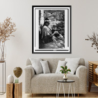 Indian mother and child, probably Winnebago, near Kilbourne, Wisconsin, Vintage Print