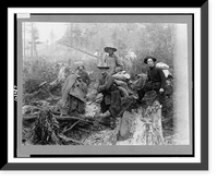 Historic Framed Print, [Four prospectors posed on trail, Alaska],  17-7/8" x 21-7/8"