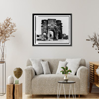 Historic Framed Print, Arles. Roman arch,  17-7/8" x 21-7/8"