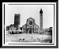 Historic Framed Print, Verona. Church and campanile. St. Zenone,  17-7/8" x 21-7/8"