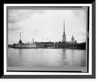 Prison and fortress of St. Peter and St. Paul, St. Petersburg, Russia, Antique Print