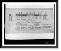 Historic Framed Print, [Two office buildings for B.F. Saul (15th Street, N.W., Washington, D.C.). Projections. Plans and elevations].George N. Ray, Architect.,  17-7/8" x 21-7/8"