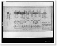 Historic Framed Print, [Two office buildings for B.F. Saul (15th Street, N.W., Washington, D.C.). Projections. Plans and elevations].George N. Ray, Architect.,  17-7/8" x 21-7/8"
